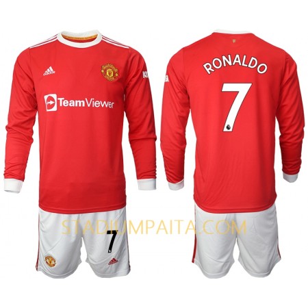 Virallinen pelipaita Manchester United Cristiano Ronaldo 7 Koti 2021-22 Pitkähihainen - Lasten( + Lyhyet housut ) Virallinen pelipaita Manchester United Cristiano Ronaldo 7 Koti 2021-22 Pitkähihainen - Lasten( + Lyhyet housut )